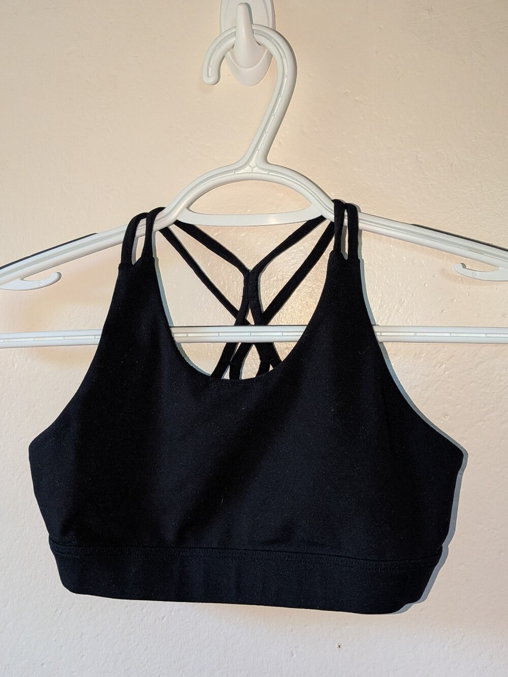 Black Strappy Sports Bra - All In Motion Size 7/8